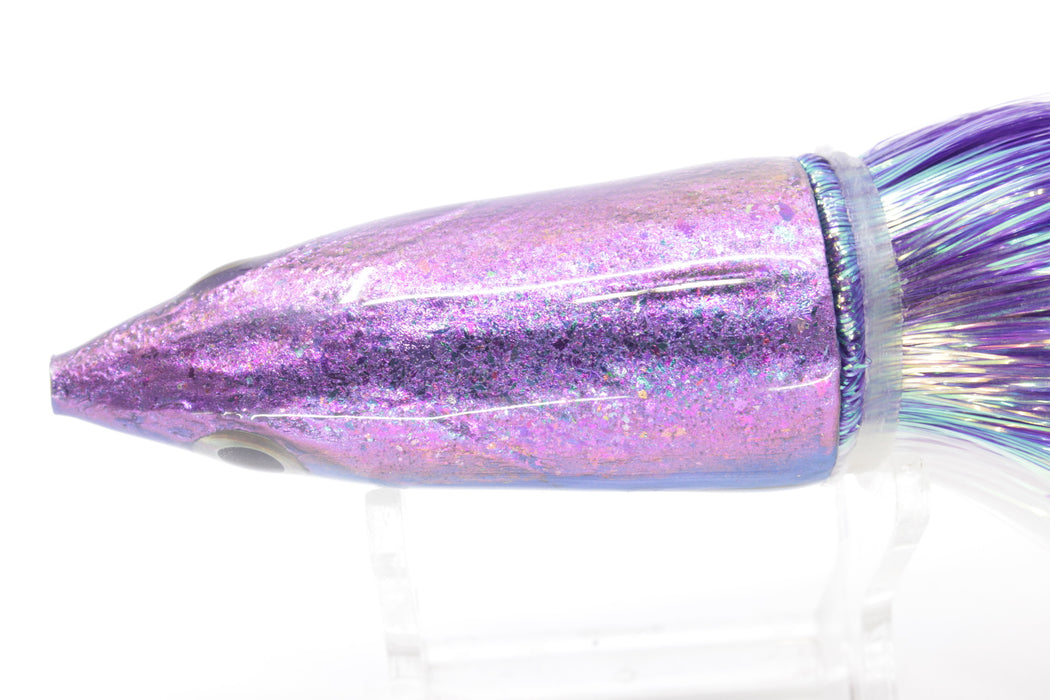 Ali'i Kai Lures Purple-Blue-White Small Aku 9" 5.9oz Flashabou Purple-White