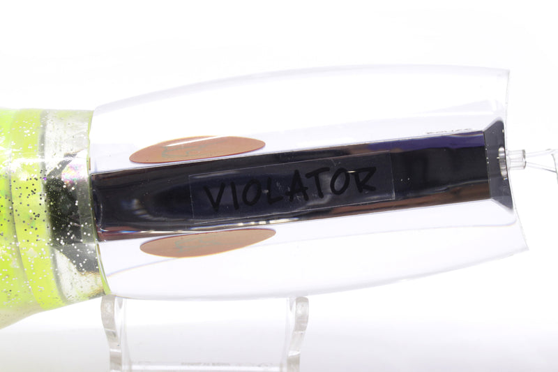 Bonze Lures Clear Mirrored Red Eyes Violator 14" 17oz Skirted Clear/Rainbow