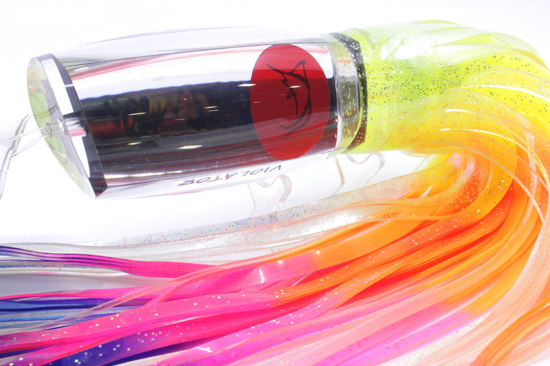 Bonze Lures Clear Mirrored Red Eyes Violator 14" 17oz Skirted Clear/Rainbow