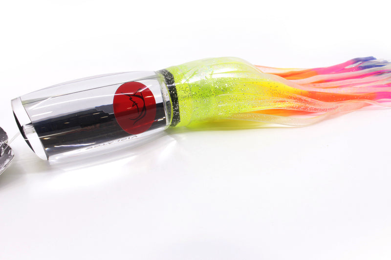 Bonze Lures Clear Mirrored Red Eyes Violator 14" 17oz Skirted Clear/Rainbow