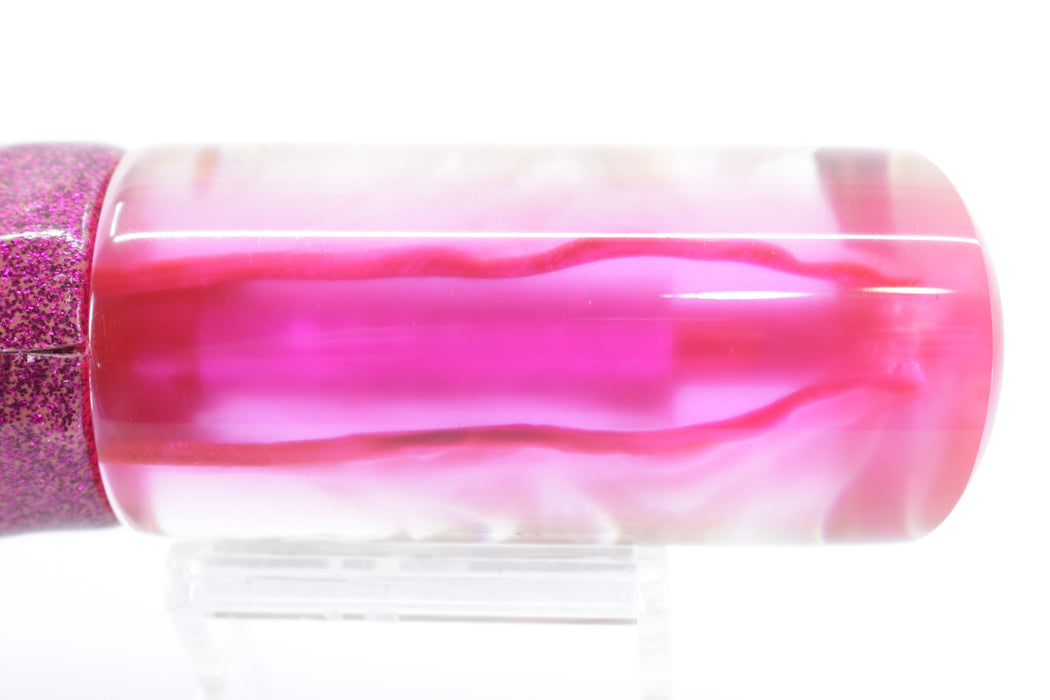 Crampton Baits Real Ripple Shell MOP Pink Back Tube 12" 6.5oz Vinyl Pink