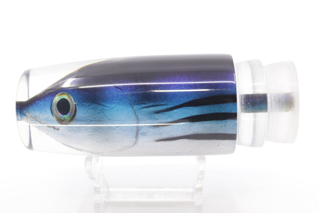 Ali'i Kai Lures Black-Blue-Silver Skipjack Medium Hard Head 12" 5.1oz Head Only EZ-K