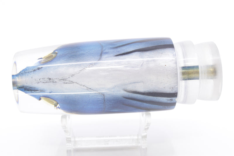 Ali'i Kai Lures Black-Blue-Silver Skipjack Large Hard Head 14" 8oz Head Only EZ-K