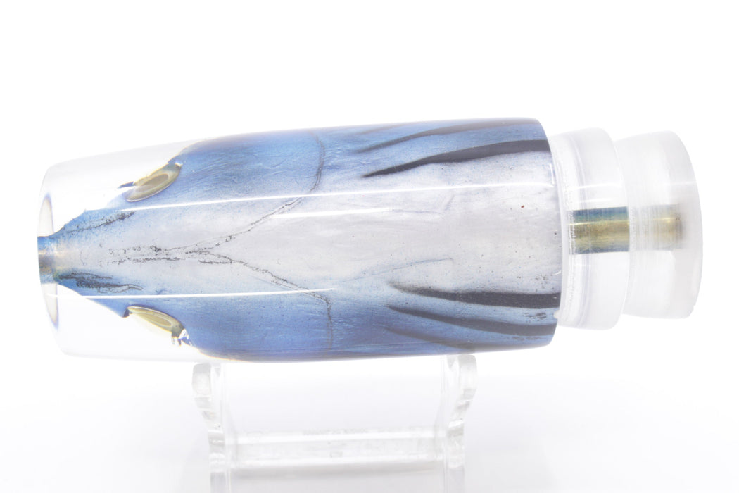 Ali'i Kai Lures Black-Blue-Silver Skipjack Medium Hard Head 12" 5.1oz Head Only EZ-K