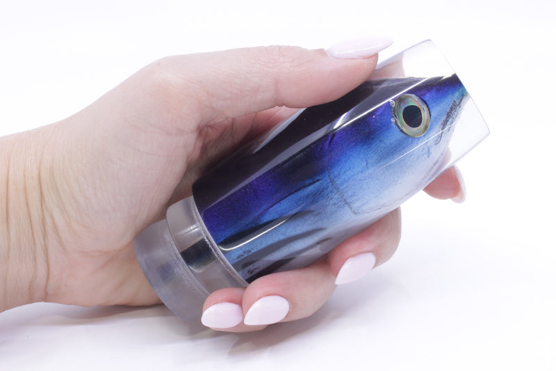 Ali'i Kai Lures Black-Blue-Silver Skipjack Large Hard Head 14" 8oz Head Only EZ-K