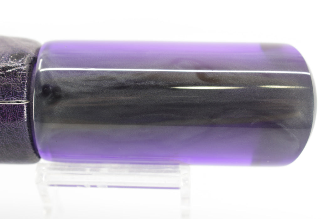 Crampton Baits Purple Real MOP Charcoal Back Tube 12" 6.5oz ALV Purple Skipjack