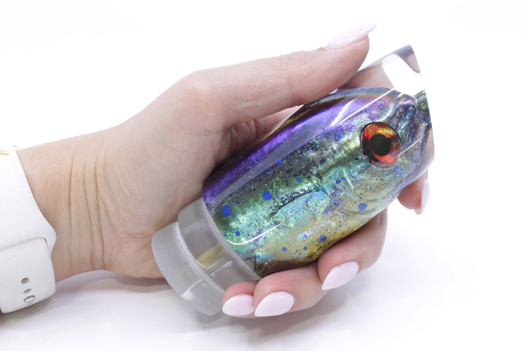 Ali'i Kai Lures Purple-Green-Yellow Yakuza Mahi 14" 6.8oz Head Only EZ-K
