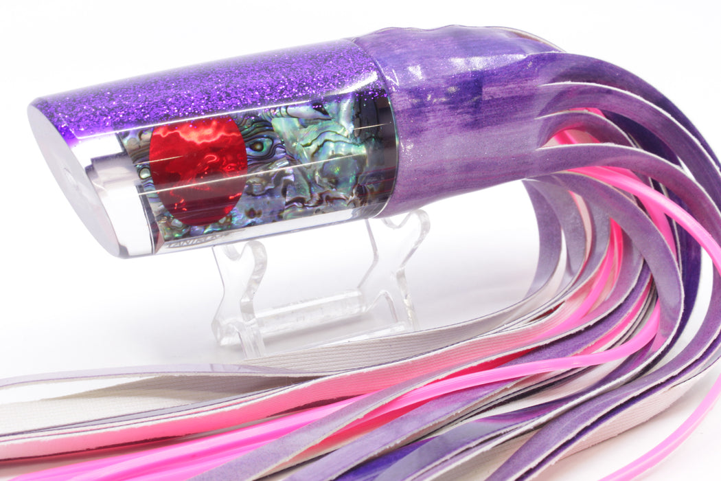 TANTRUM Lures Paua Shell Purple Back Red Eyes Large Kaboom 12" 9oz Fire Tailz Vinyl
