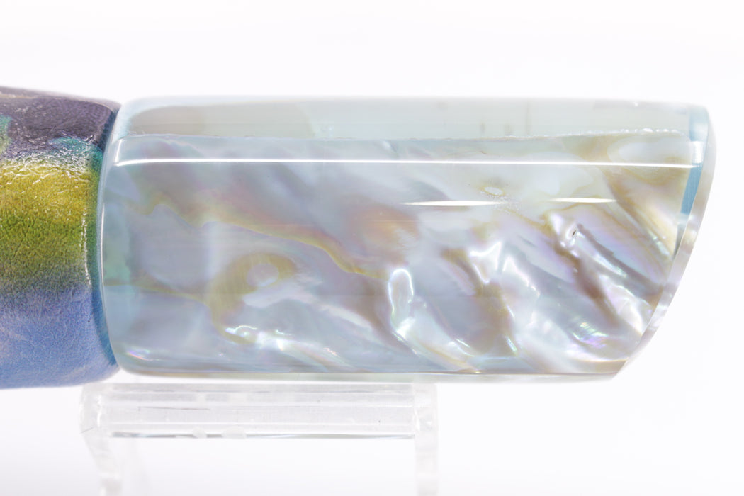 Crampton Baits Ice Blue Resin Real Ripple Shell MOP Tube 12" 6.5oz ALV Yellowfin Tuna