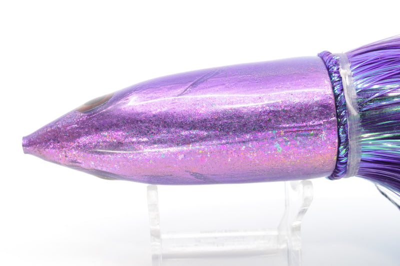 Ali'i Kai Lures Purple-Blue-White Aku STRIPES 12" 10.7oz Strobez Purple-Ice Blue