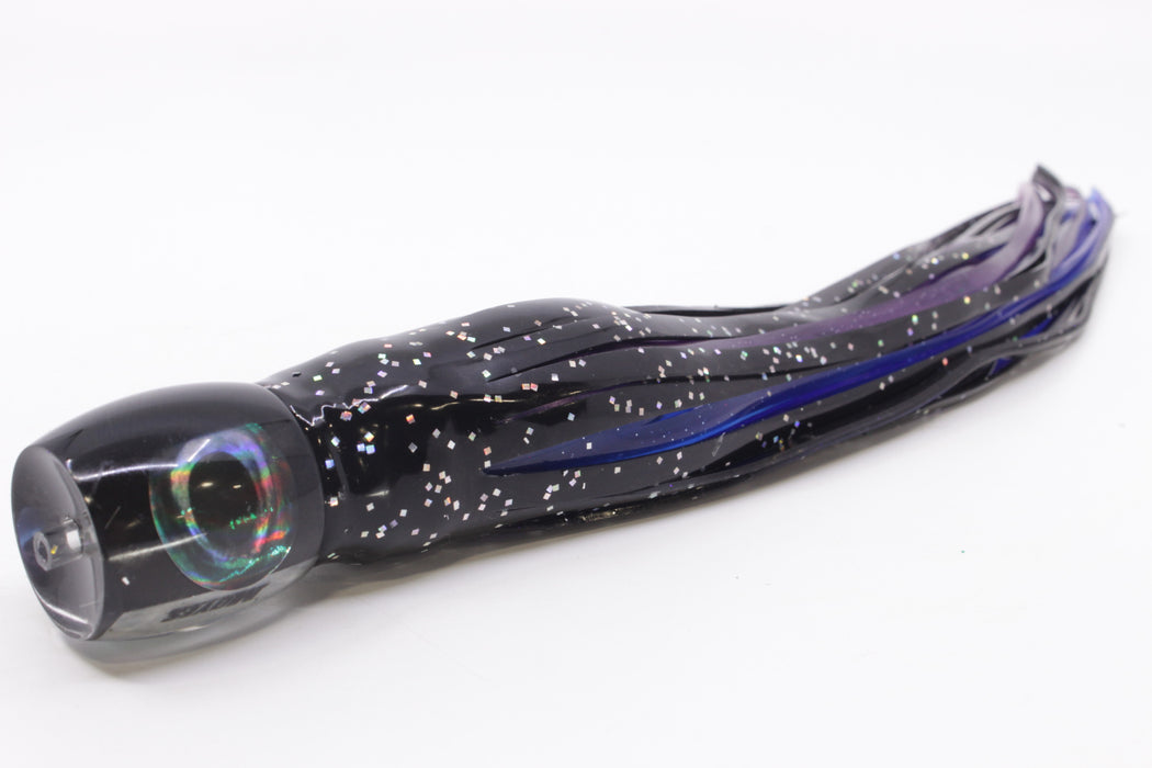 Moyes Lures Black Pearl Black Back Small Secret 9" 3oz Skirted Black/Purple-Blue