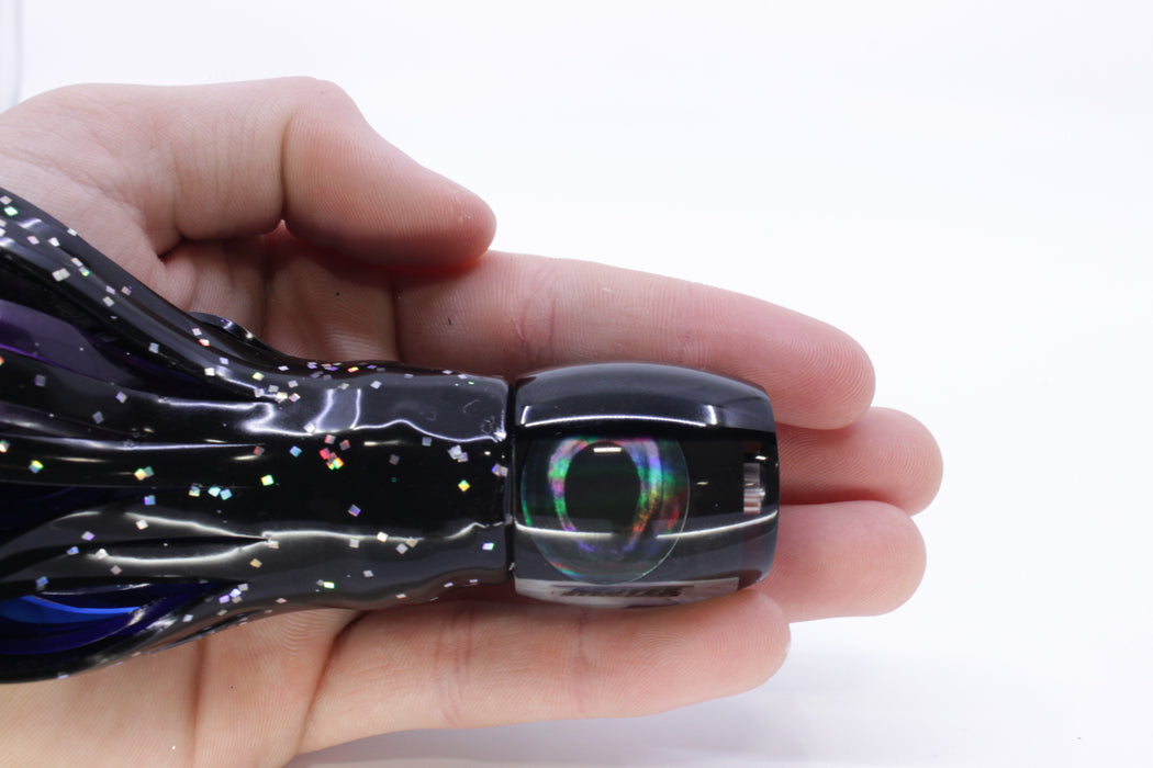 Moyes Lures Black Pearl Black Back Small Secret 9" 3oz Skirted Black/Purple-Blue