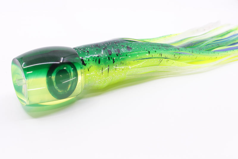 Moyes Lures Chartreuse MOP Green Back Large Secret 12" 6.5oz Skirted Green/Chartreuse