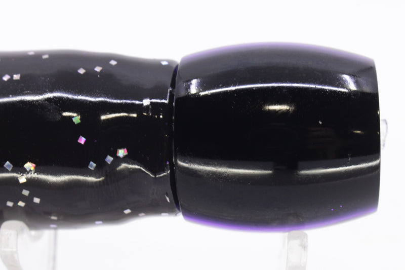 Moyes Lures Purple MOP Black Back Small Secret 9" 3oz Skirted Black/Purple