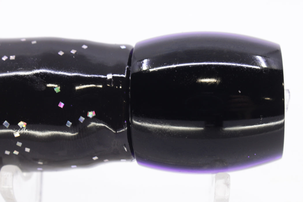Moyes Lures Purple MOP Black Back Small Secret 9" 3oz Skirted Black/Purple