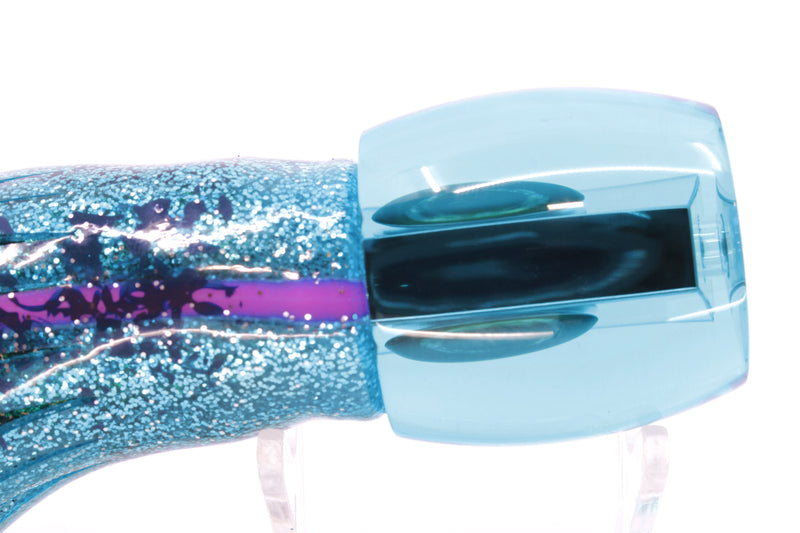 Moyes Lures Ice Blue Mirrored Large Secret 12" 6.5oz Skirted Blue-Silver/Green-Gold
