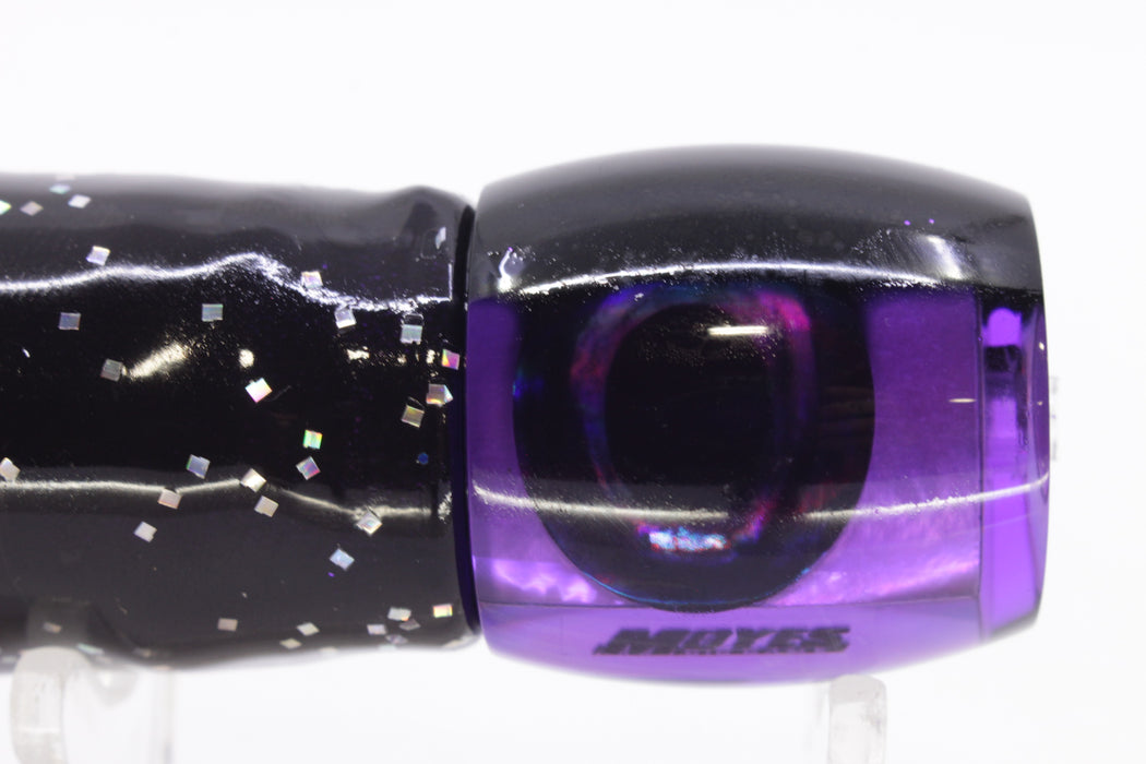 Moyes Lures Purple MOP Black Back Small Secret 9" 3oz Skirted Black/Purple