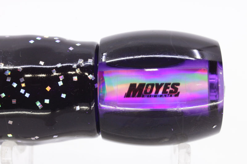 Moyes Lures Purple MOP Black Back Small Secret 9" 3oz Skirted Black/Purple
