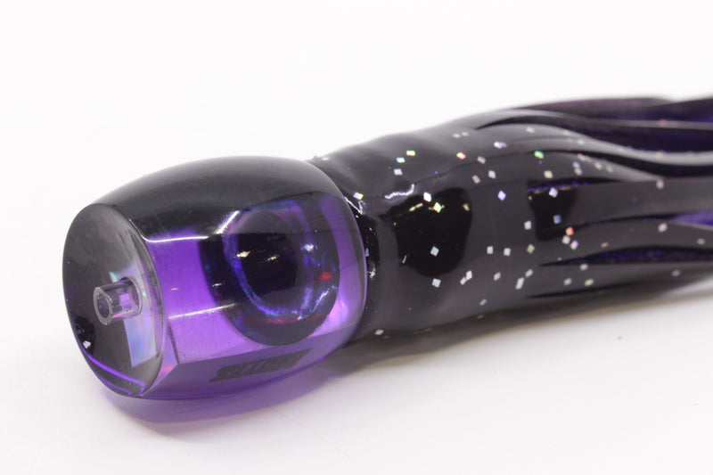 Moyes Lures Purple MOP Black Back Small Secret 9" 3oz Skirted Black/Purple