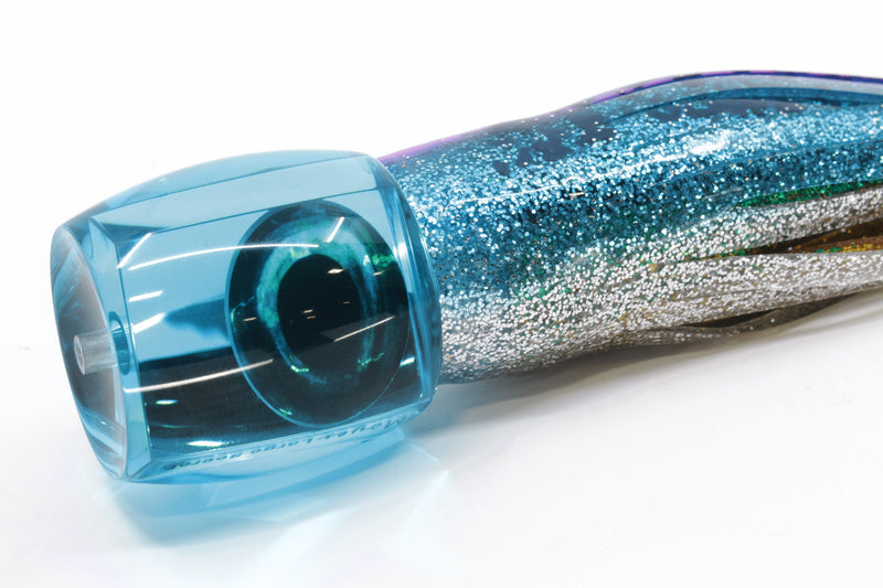 Moyes Lures Ice Blue Mirrored Large Secret 12" 6.5oz Skirted Blue-Silver/Green-Gold