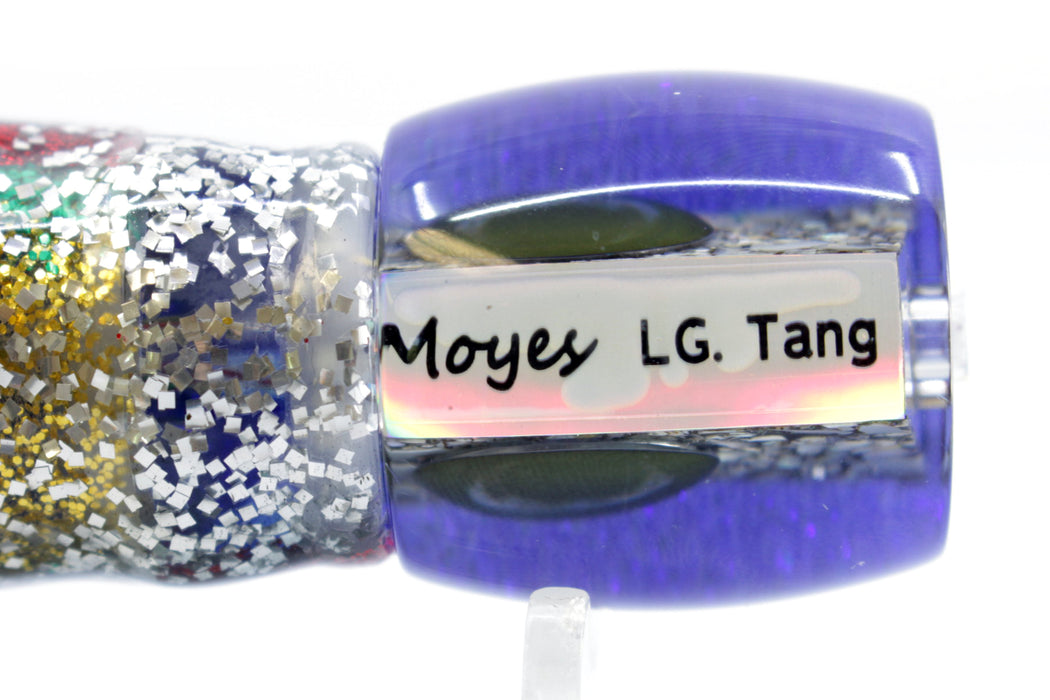 Moyes Lures Black S&P Blue Glitter Back Large Tang 9" 3oz Skirted Evil