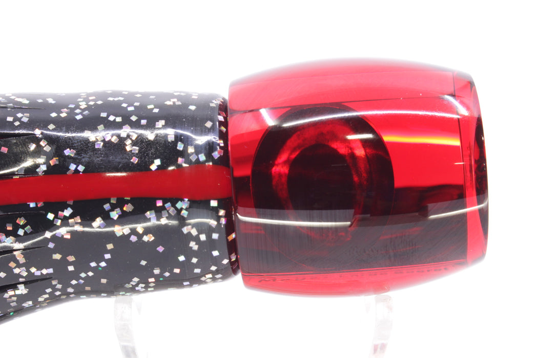 Moyes Lures Red Mirrored Large Secret 12" 6.5oz Skirted Black/Red
