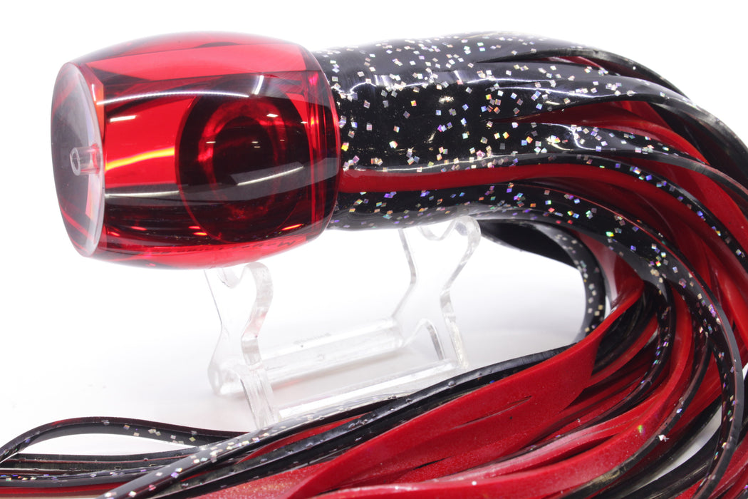 Moyes Lures Red Mirrored Large Secret 12" 6.5oz Skirted Black/Red