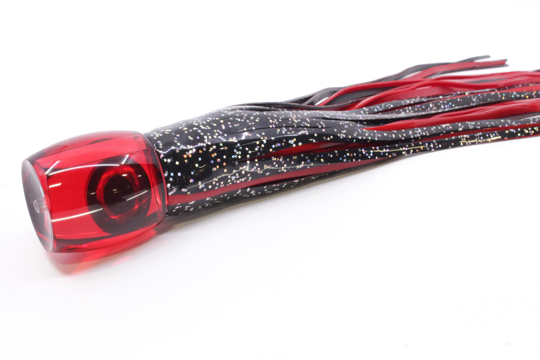 Moyes Lures Red Mirrored Large Secret 12" 6.5oz Skirted Black/Red