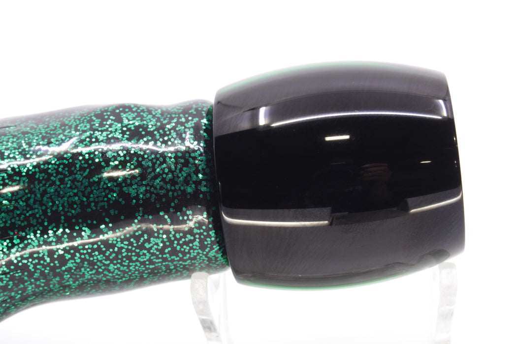 Moyes Lures Green MOP Black Back Large Secret 12" 6.5oz Skirted Black/Green