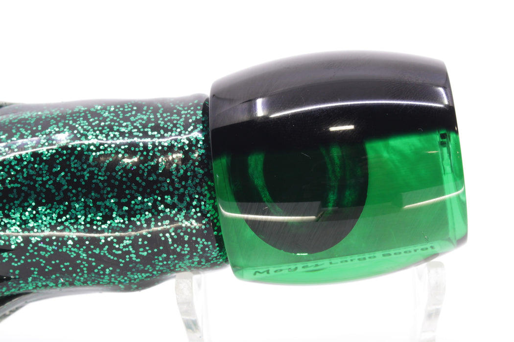 Moyes Lures Green MOP Black Back Large Secret 12" 6.5oz Skirted Black/Green