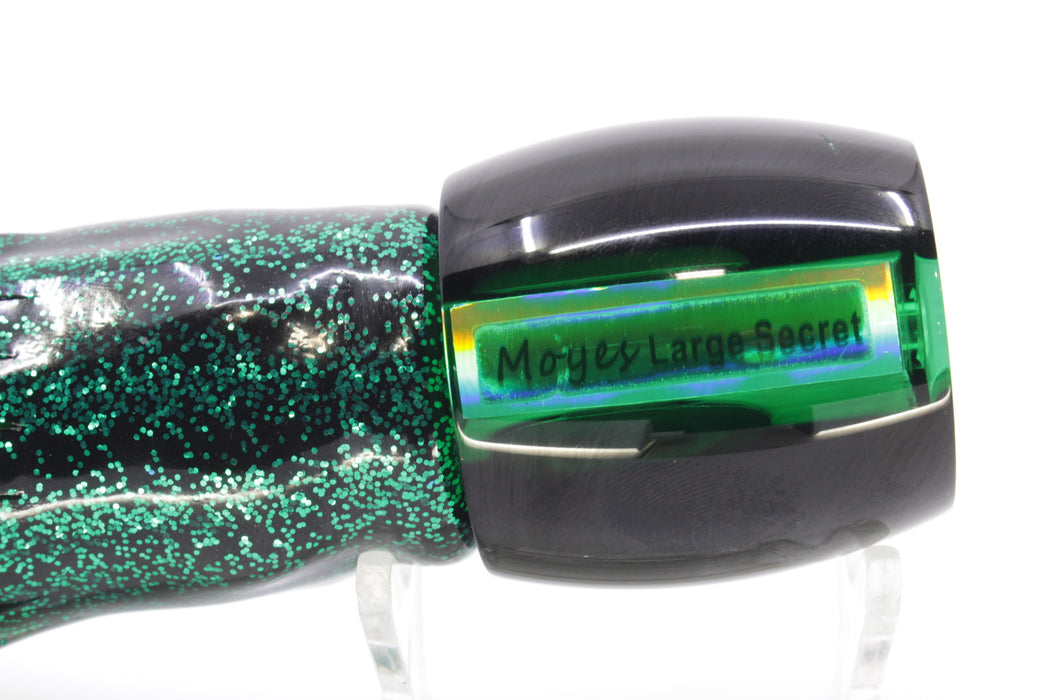 Moyes Lures Green MOP Black Back Large Secret 12" 6.5oz Skirted Black/Green