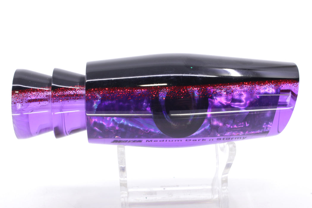 Moyes Lures Purple MOP Black-Red Back Medium Dark-N-Stormy 12" 5oz