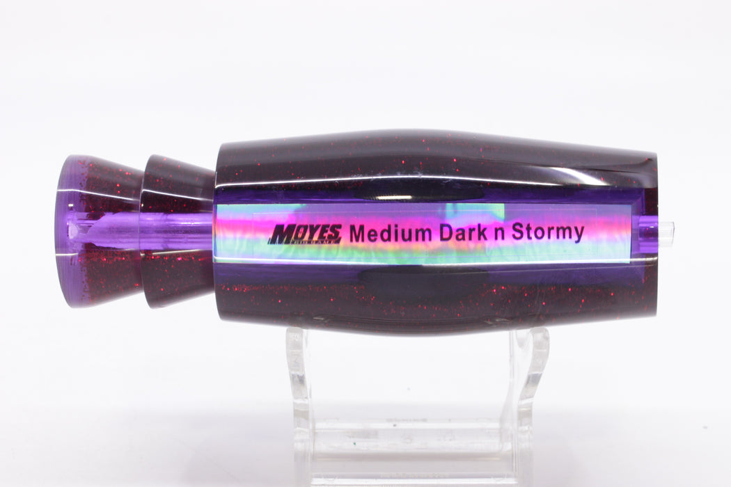 Moyes Lures Purple MOP Black-Red Back Medium Dark-N-Stormy 12" 5oz
