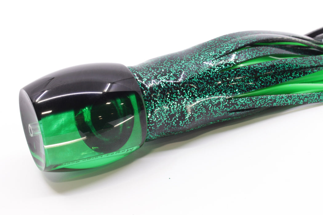 Moyes Lures Green MOP Black Back Large Secret 12" 6.5oz Skirted Black/Green