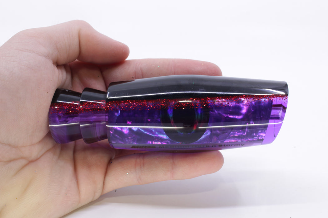 Moyes Lures Purple MOP Black-Red Back Medium Dark-N-Stormy 12" 5oz