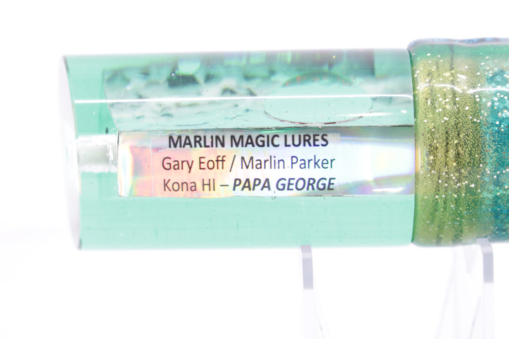 Marlin Magic Rainbow MOP Green Back Red Eyes Papa George 12" 11oz Skirted
