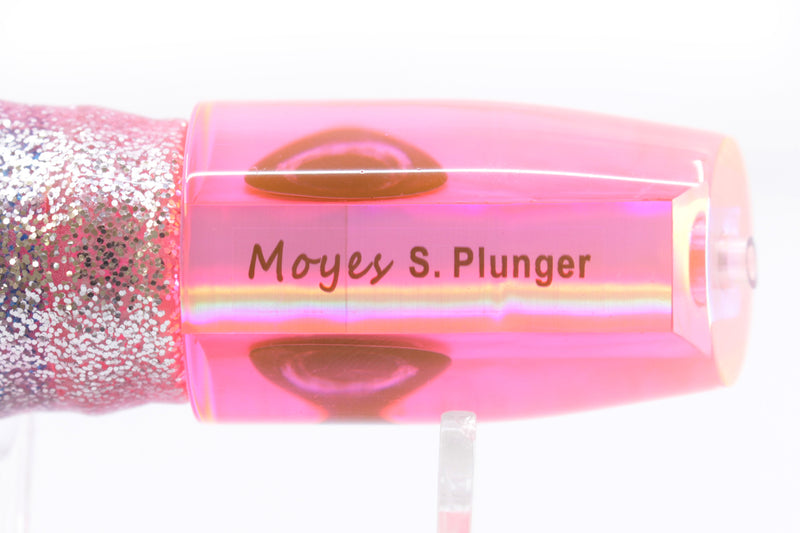 Moyes Lures Fluorescent Pink MOP Small Plunger 9" 5oz Skirted Pink-Silver