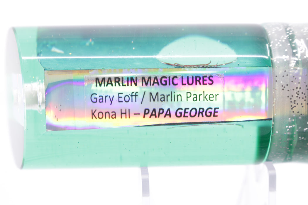 Marlin Magic Turquoise MOP Green Back Red Eyes Papa George 12" 11oz Skirted
