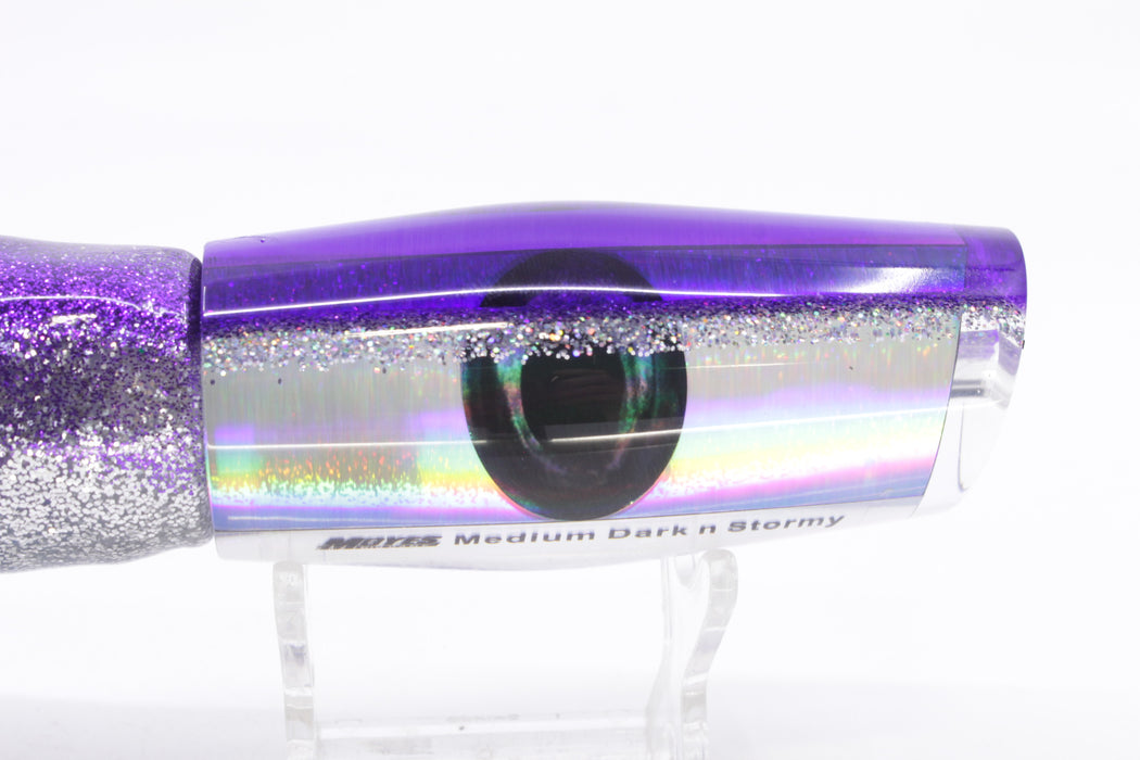 Moyes Lures Silver Rainbow Purple-Silver Back Medium Dark-N-Stormy 12" 8.5oz Skirted