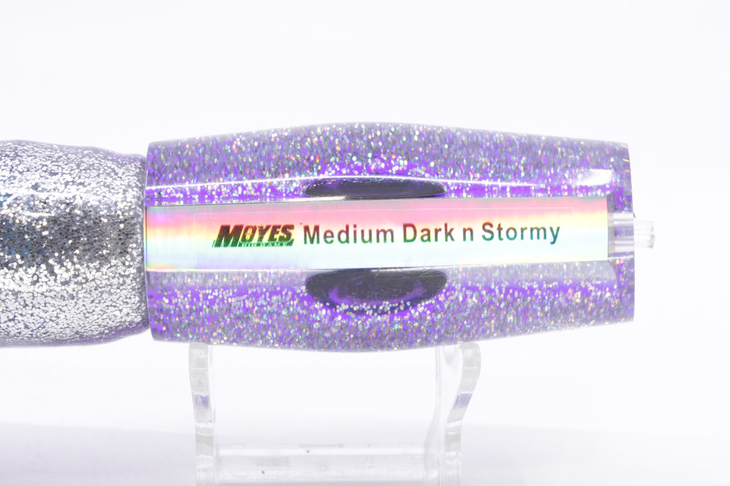 Moyes Lures Silver Rainbow Purple-Silver Back Medium Dark-N-Stormy 12" 8.5oz Skirted