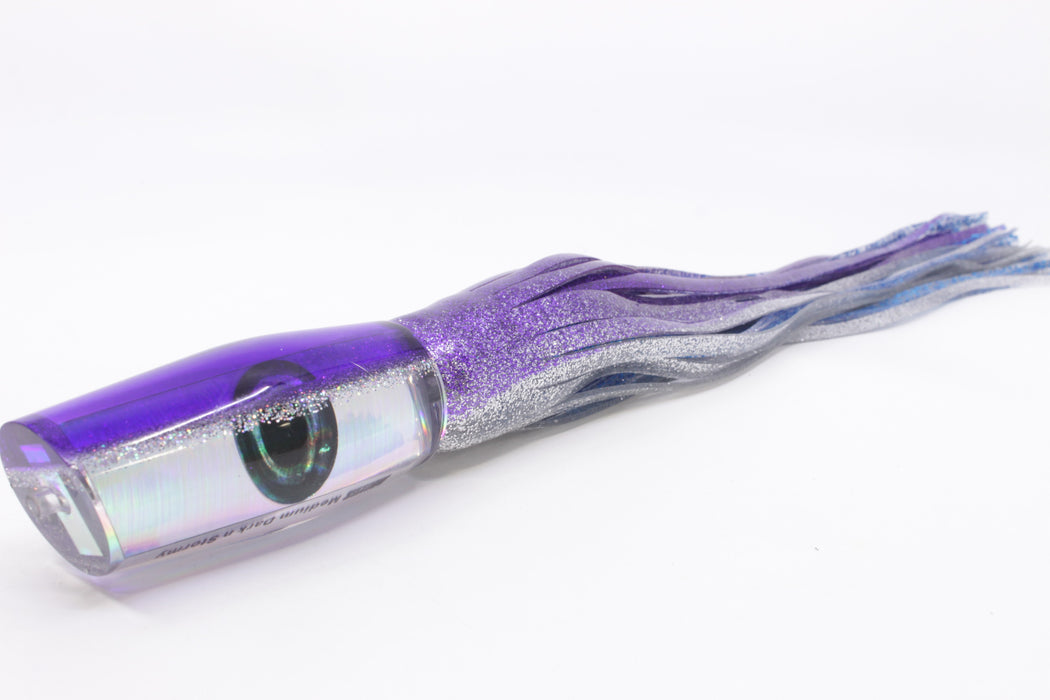 Moyes Lures Silver Rainbow Purple-Silver Back Medium Dark-N-Stormy 12" 8.5oz Skirted