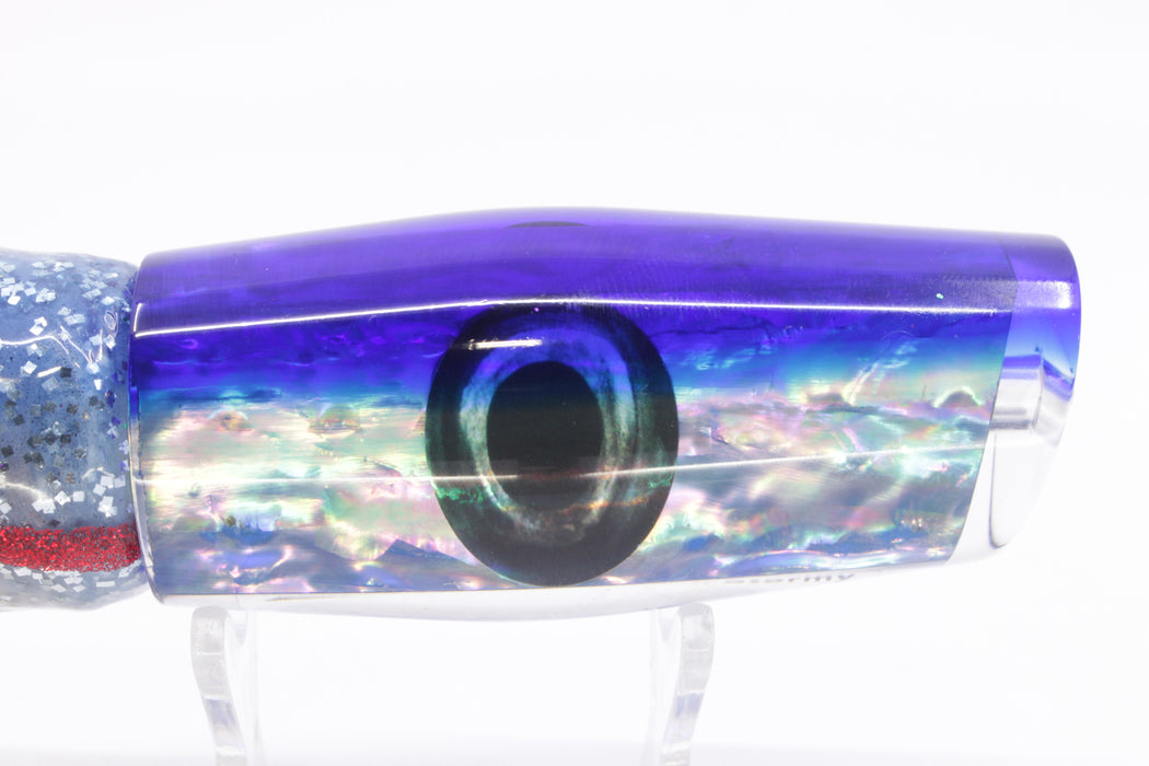 Moyes Lures Rainbow MOP Blue Back Medium Dark-N-Stormy 12" 8.5oz Skirted Evil