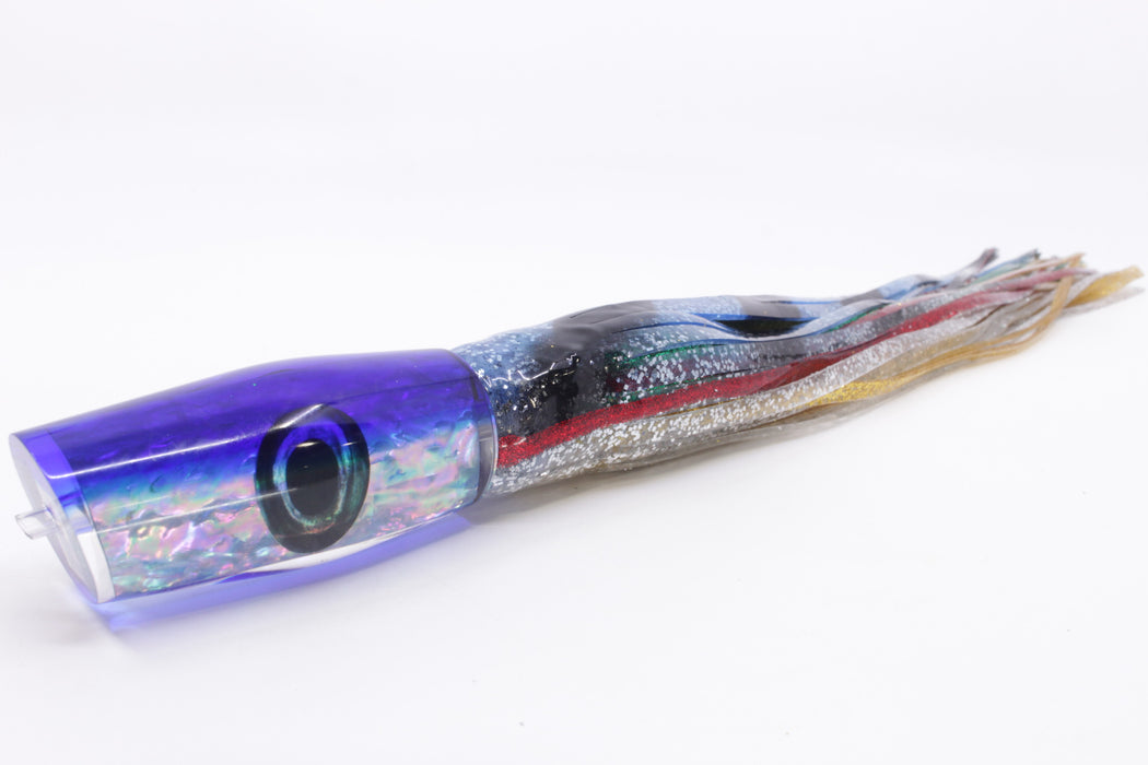 Moyes Lures Rainbow MOP Blue Back Medium Dark-N-Stormy 12" 8.5oz Skirted Evil