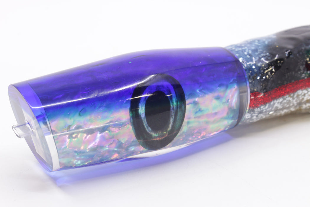 Moyes Lures Rainbow MOP Blue Back Medium Dark-N-Stormy 12" 8.5oz Skirted Evil