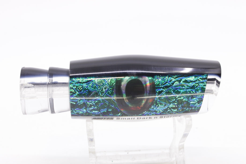 Moyes Lures Green-Blue Oil Slick Black Back Taxi Eyes Small Dark-N-Stormy 9" 2.6oz