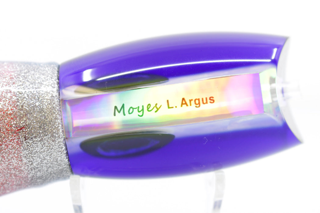 Moyes Lures White MOP Blue Back Large Argus 14" 10oz Skirted Blue-Silver-Pink