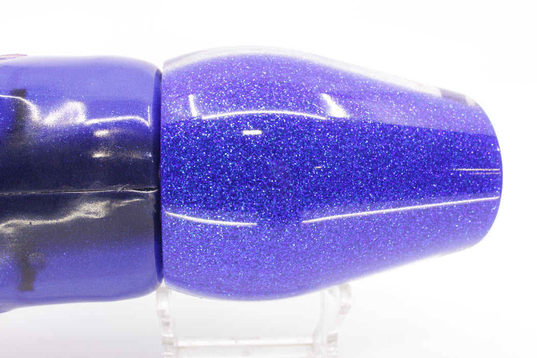 Moyes Lures Clear Mirrored Blue Back XL Sumo 16" 16.4oz Fire Tailz Vinyl Blue Dream