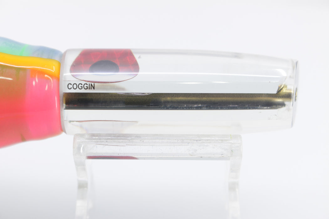 Coggin Lures Clear Mirrored Malolo Fying Fish 7" 3oz Skirted Fruit Salad