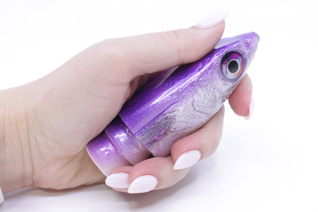 Ali'i Kai Lures Purple-Silver Malolo 12" 7.5oz Head Only EZ-K