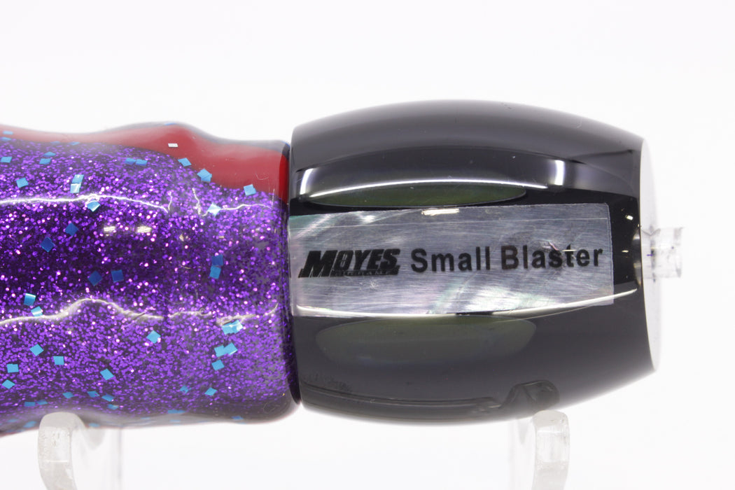 Moyes Lures Black Pearl Black Back NEW Small Blaster 9" 4.5oz Skirted Blue & Black Bars-Purple